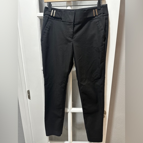 Anne Klein Pants - Anne Klein Black with Gold Detail Dress Pants